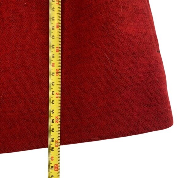 Old Navy Wool Bland Coat Womens Red Brown Colorblock Hooded Full Zip Lined Sz XS - Picture 12 of 15
